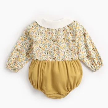 Dojenčki Igralne Obleke Baby Bodysuit Dolg Rokav Cvetlični Vzorec Romper Novo 2019 Jeseni, Pozimi Dekleta Baby Girl Obleke Jumpsuit
