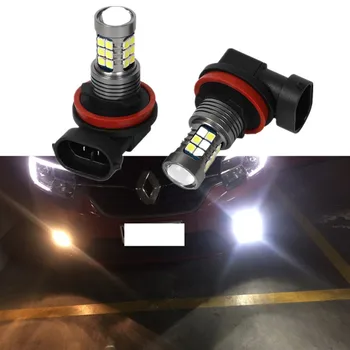 2PCS H11 H8 LED Luči za Meglo Žarnica Auto Avto Vožnjo Drl Lučka Dan, LED Žarnice Za Renault Koleos Latitude Megane Coupe Captur Talisman