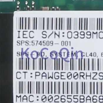 KoCoQin Prenosni računalnik z matično ploščo Za HP Probook 4410S 4510S GL40 Mainboard 574509-001 574509-501 6050A2252701-MB-A03 DDR2