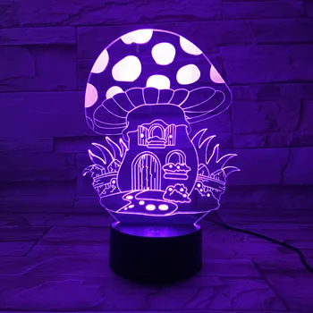 Lepe Gobe sobne rastline Oblikovan 3D Lamplight LED USB Razpoloženje Noč Svetlobe Multicolor Dotik ali Oddaljeno Multicolor BedroomTable Lučka