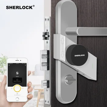 Sherlock Prstni Odtis + Geslo Pametne Zaklepanje Vrat Doma Brez Ključa Brezžična Tehnologija Bluetooth Integriranih Elektronskih Zakleni App Telefon Nadzor