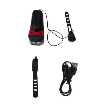 Izposoja Zvonovi USB Polnjenje Kolo Rog+Svetloba Kolesarjenje Večfunkcijsko Električni Žarometov 140db Rog Kolo Bell 4 Načini