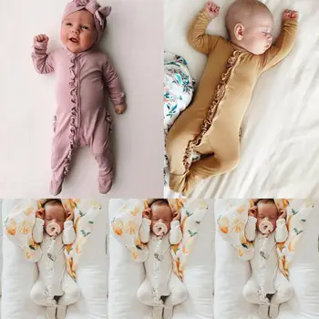 0-12M Baby Dekle Jumpsuit Otroci Romper Malčka Jumpsuits Novorojenčka Oblačila za Malčke Obleke