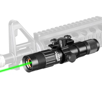 Taktično 5mw Zeleni Laser Pogled Nastavljiv Zeleni Laser Icao Lov Laser Pogled Z 21 mm Železniškega Laser Moči
