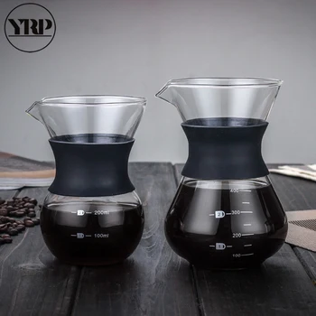 YRP V60glass Kavo, grelnik vode iz Nerjavečega Jekla Filter Kapljično Piva Vroče Brewer Kavo Pot, ki Dripper Barista Prelijemo Kavo