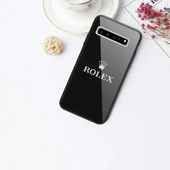 Znane Blagovne Znamke Rolex Telefon Primeru Luksuznih Stekleni Pokrovček Za Samsung S10 S20 S9 Plus Note9 10 Coque