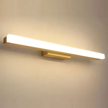 Leseno ogledalo svetilka LED stenska luč 40/60/80 cm dolg rov za kopalnico, spalnico Janpan slog razsvetljavo 90-240V 0095