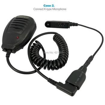 Radio Baofeng UV-9R Plus Talkie-Walkie Kabel K 2 Pin, ki je Primerna za UV-5R BF-888s Walkie Talkie, Slušalke, Mikrofon Accessorie