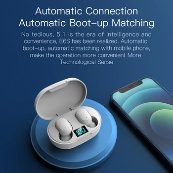 SPRIMO E6S Brezžični TWS Bluetooth Slušalke Mini Čepkov s polnjenjem POLJE Šport Slušalke Za xiaomi samsung vsi pametni telefon