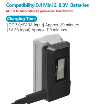 YX za DJI Mavic Mini 2 QC3.0 Hitro Polnilnik Baterij Polnjenje prek kabla USB Z ukazom C-Kabel LED polnilec Za Mavic Mini 2 Brnenje Dodatki