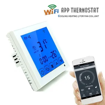 WiFi Termostat 2p 4p Centralna klimatska naprava Hlajenje Ogrevanje Smart za Fan Coil Enota sobni Temperaturi Krmilnik