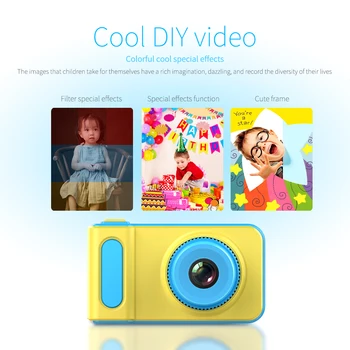 Otroci Mini Digitalni Fotoaparat 2 Palca Risanka Srčkan Fotoaparat Igrače Otrok Darilo za Rojstni dan 1080P Otroci Izobraževalne Igrače, Fotoaparat