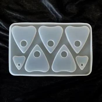 Srce Oblika Ouija Board Silikonsko Plesni Epoksi Smolo Obrti DIY UV Smolo Nakit Obesek Čare Plesni Ročno Orodje
