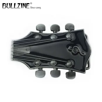 V Bullzine kitara glavo glasbe belt sponke z kositrni konča s PU pasu povezovanje z zaponko FP-02744
