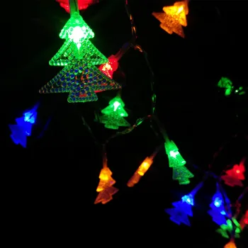 YIYANG 4m 40 led, Samodejna Bliskavica, Vodotesna Garland LED Božično Drevo Niz Luči Pisane Lučka 9 Barve Multicolor Arbol