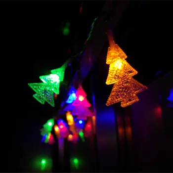 YIYANG 4m 40 led, Samodejna Bliskavica, Vodotesna Garland LED Božično Drevo Niz Luči Pisane Lučka 9 Barve Multicolor Arbol