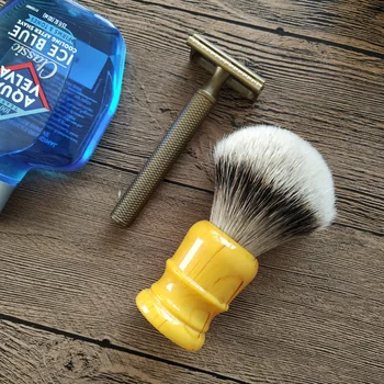 Dscosmetic 26 mm sivertip jazbec lase najboljših vozlov in smolo ročaj za britje krtačo z ročno