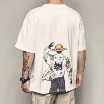 2020 Hip Hop Majica s kratkimi rokavi Moški Japonski Ukiyo E Mačka T-shirt Harajuku Ulične Tshirt Priložnostne Kratek Rokav Poletje Vrhovi Tee Japonskem Slogu