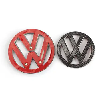 110mm Ogljikovih Vlaken Izgleda Spredaj Žar Logotip Značko + 90 mm Zadaj Prtljažnik, Pokrov Emblem Zamenjava za VW Volkswagen Scirocco MK3
