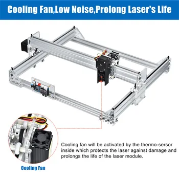 CNC Lasersko Graviranje Stroj 2500/5500/7000/15000mW DIY Samodejno Les CNC Usmerjevalnik Laser Rezalnik Graverja Rezanje 40x30cm