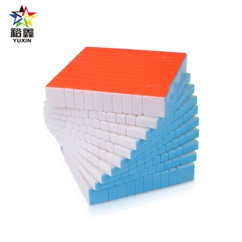 YUXIN Huanglong Professtional 10*10*10 Stickerless Magic Cube Hitrost Puzzle 10x10 Kocka Izobraževalne Igrače, Darila 105mm