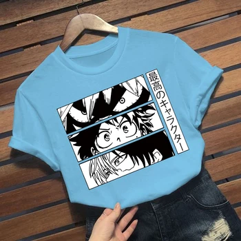 Moj Junak Univerzami Natisnjena Kratka Sleeved Majico Majica S Kratkimi Rokavi Ženske Anime Boku Ni Junak Univerzami T Shirt Harajuku