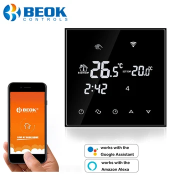 Beok 220V Smart Wifi Termostat za Električne/Voda Talne Ogrevanje Temperaturni Regulator Termostat Alexa googlova Domača stran