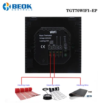 Beok 220V Smart Wifi Termostat za Električne/Voda Talne Ogrevanje Temperaturni Regulator Termostat Alexa googlova Domača stran