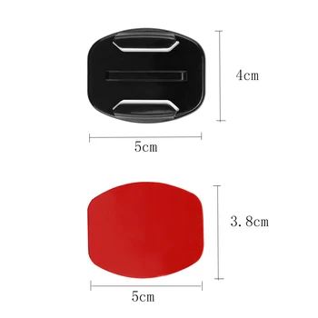 Sprednji Strani Čelada Dodatki Set J-oblikovane Sponke Bazo za Podporo Nastavek Za GoPro Hero 5 6 3 4 Xiaomi Yi 4K SJCAM Go Pro Kompleti