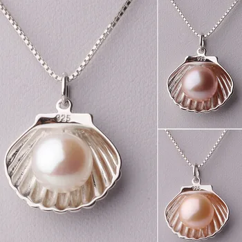 Moda belo naravnih sladkovodnih pearl obesek za ženske black pearl fine nakit posla darilo