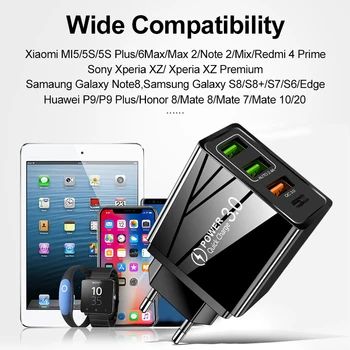 3u PDQC3.0 USB Polnilec Za iPhone 12 Pro 11 Plus Huawei Mobile Telefon Univerzalna, Hitro Polnjenje, Power Adapter za Hitro Polnjenje 3.0 4.0