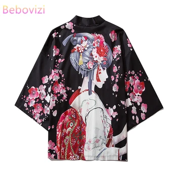 Kitajski Znak Modni Kimono Jopico Yukata Obi Harajuku Japonskih Žensk, Vrhovi in Bluze Moških Azijskih Oblačila
