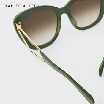 CHARLES＆KEITH Nov Prihod za Jesen 2020CK3-71280420Women sončna očala Evropski in Ameriški modni stil mačka oči slog