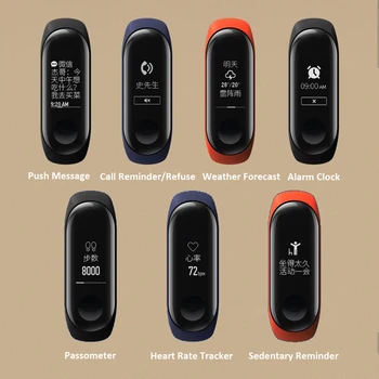 Russina angleški Meni Xiaomi Mi Band 3 MI Fit 3 Fitnes Zapestnica Tracker NFC 5ATM Zaslon na Dotik Monitor Srčnega utripa, Smart Manžeta