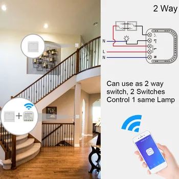 MINI Wifi Smart Luči Stikalo 2 Način Diy Breaker Modul eWeLink APP Daljinski upravljalnik, ki je Združljiv Z Alexa Google Domov/Gnezdo IFTTT
