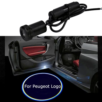 1-10 Par Za Peugeot Logotip Vrata Svetlobe Laserski Projektor LED Za 107 108 206 207 208 301 307 308 407 508 607 RCZ 3008 Avto Styling