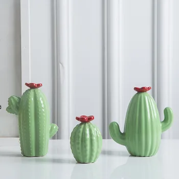 Nordijska Ins Keramike Simulacije Kaktus Kiparstvo Okraski Dnevna Soba Namizje Kaktus Kipi Obrti Dom Dekoracija Dodatna Oprema