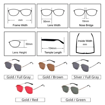 Ralferty sončna Očala za Ženske, Moške Kovinski Okvir sončna Očala Moški Anti UV Zlata, Črna, Odtenki W2096