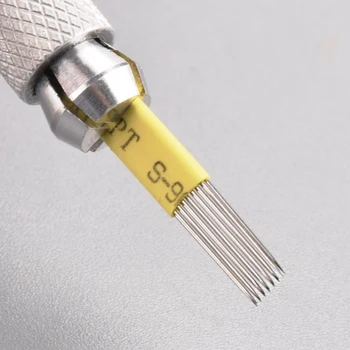50 stks mengen 9/15/17/19/21 Pin Microblading Senčenje Rezilo Tatoo Naalden DUBBELE RIJ Microblading