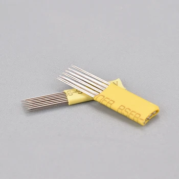50 stks mengen 9/15/17/19/21 Pin Microblading Senčenje Rezilo Tatoo Naalden DUBBELE RIJ Microblading