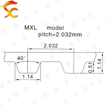 Visoka Kakovost 50meters/VELIKO MXL časovni pas Igrišču=2.032 odprite gume pasu širina 6,35 mm=025