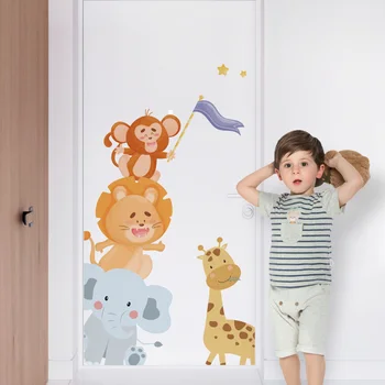 Louyun Živali vzorec nalepke risanka stenske nalepke otroška soba dekoracijo doma dekoracijo QT1633