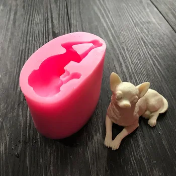 Nova Zasnova Pes Obliko Silikonsko Plesni Chihuahua Pomorjansko Pes 3D Fondat Torta Dekoraterstvo Orodja Čokolada Keramične Gline Plesni K508