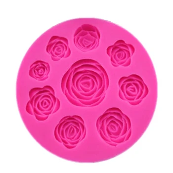 3D Cvetje Silikonsko Plesni Rose Oblika Ročno izdelana mila plesni Fondat čokolada silikonski kalup za torto dekoraterstvo orodja F0758