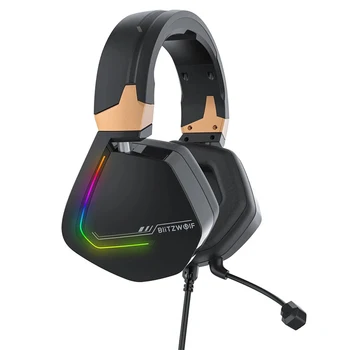 BlitzWolf BW-GH2 Gaming Slušalke, USB, Žična 7.1 Kanalni 53mm Voznik RGB Igralec Slušalke z Mikrofon za Računalnik za PS3/4 Glavo iz