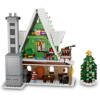 1452pcs Hiši Božič gradniki Tehnika Ustvarjalec Romantično Sneg Čas Hiša Opeke Santa Sani Jelenov Igrače za Otroke
