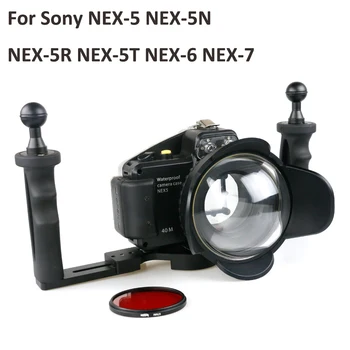 Nepremočljiva Polje Podvodno Ohišje Kamere Potapljanje Primeru za Sony NEX5 NEX-5 NEX5N NEX-5N NEX5R NEX5T NEX-5T NEX6 NEX-6 NEX7 NEX-7
