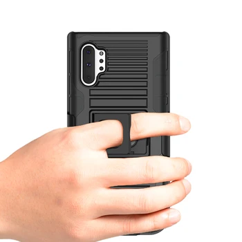 Magnetni 360 Obroč Stojalo Težka Ohišje Za Samsung Note 10 10+ Shockproof Pasom Gostišče Pokrovček za Samsung Note 10 Plus Primeru