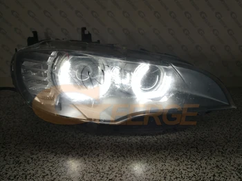 Za BMW X6 E71 E72 X6M X5 E70 X5M 2008-Odlično Ultra svetla DTM M4 Slog led Angel Eyes kit halo obroči Dnevno Svetlobo