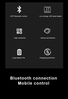 Led Zaslon Zapestnica Svetlobna Zapestnica Bluetooth APP Urejanje Anti-izgubil Funkcijo Barvni LCD-Luč band Manžeta